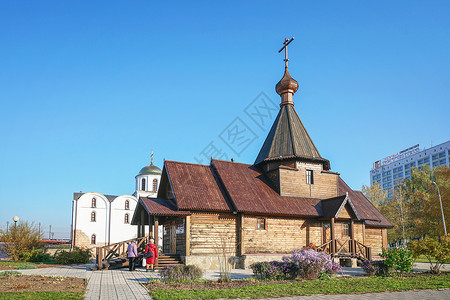 科布斯白俄罗斯东正教教堂背景