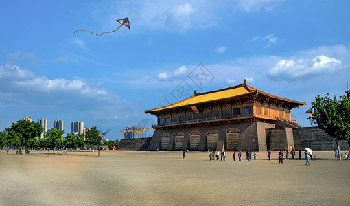 西安大明宫遗址公园背景图片
