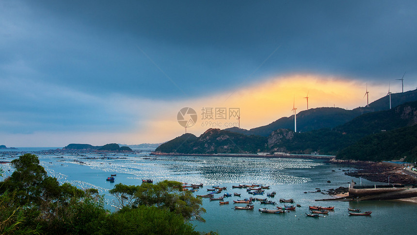 连江夕阳渔歌图片