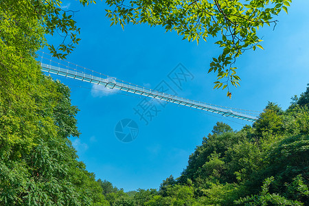 湖北恩施旅游景区的玻璃天桥背景图片