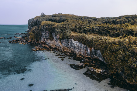 江崖海水涠洲岛暮崖背景