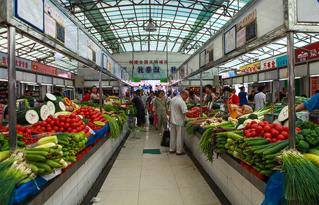 统景菜市场背景