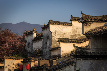 宏村风光背景图片