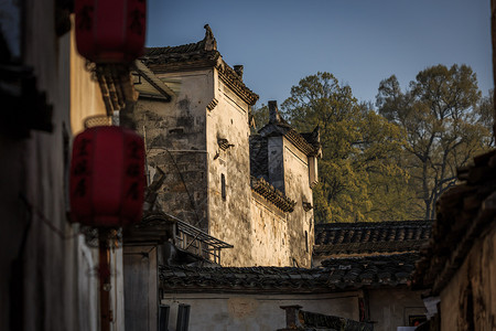 宏村风光背景图片