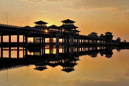 灞渭桥背景图片