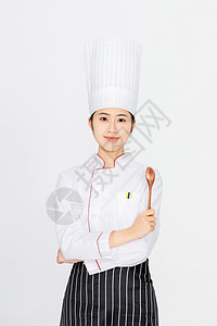美女厨师纯黑白女素材高清图片