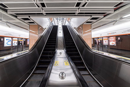 厦门地铁站扶梯建筑高清图片素材