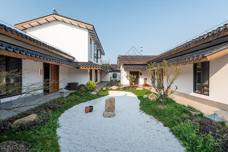 日式庭院背景图片