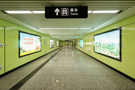 地铁站入口地铁站公共空间背景