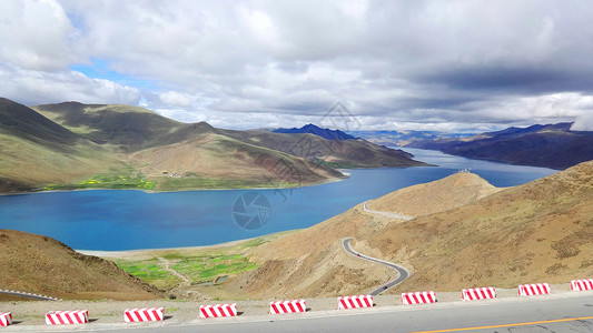 羊湖雍措西藏风光羊雍措背景