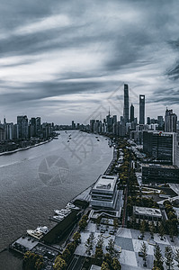 上海黄浦江两岸风光摩天大楼高清图片素材