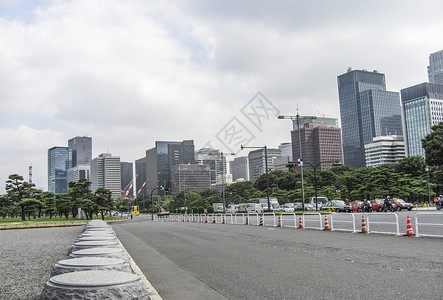 现代的地区东京城市天际线背景
