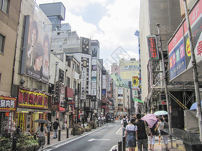 东京新宿地区街景图片
