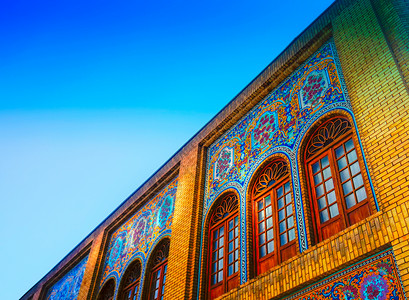 伊朗伊斯兰建筑特写背景图片