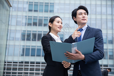 商务男女聊天会谈图片