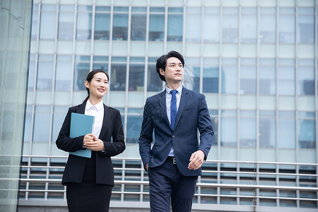 商务男女聊天会谈图片