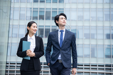 商务男女聊天会谈背景图片