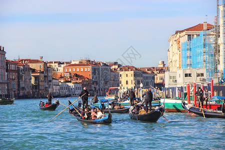 威尼斯贡多拉游船高清图片