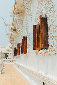 来自泰国艺术泰国白庙建筑外立面背景