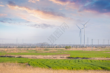 风力发电机背景图片