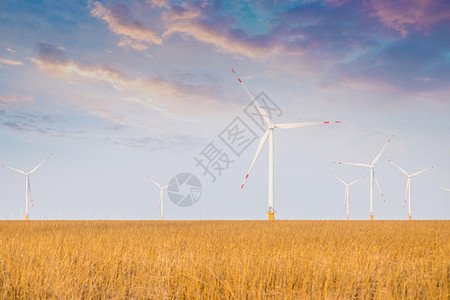 绿低碳生活风力发电机背景