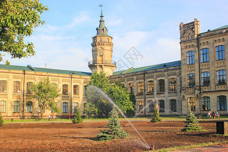 欧洲教育乌克兰大学校区背景