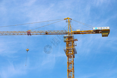 建筑工地吊塔背景图片