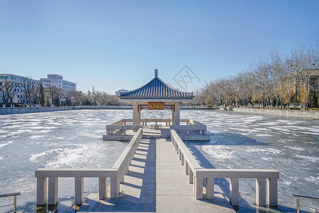天津大学青年湖背景图片