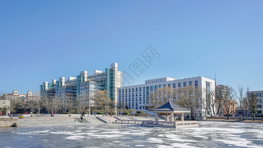 天津东丽湖天津大学青年湖背景