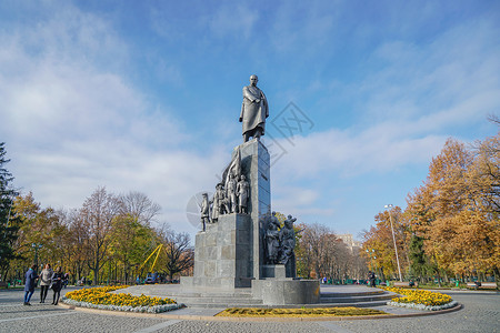乌克兰哈尔科夫列宁雕像高清图片