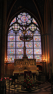 巴黎圣母院礼拜堂背景图片