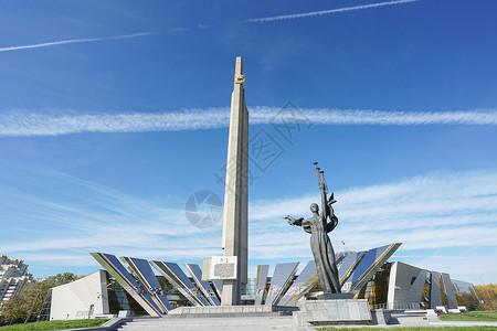苏联卫国战争纪念馆雕塑背景图片