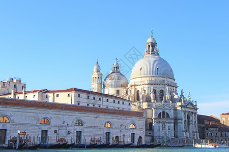 威尼斯房子威尼斯安康圣母教堂背景