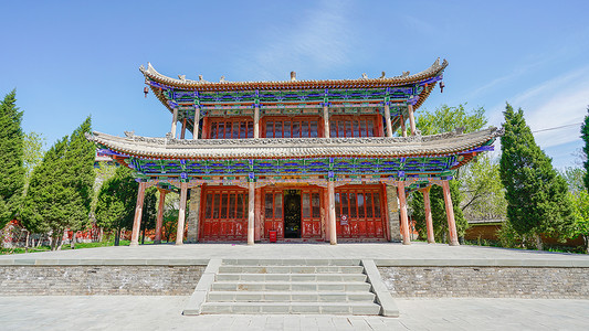 新疆伊犁靖远寺背景图片