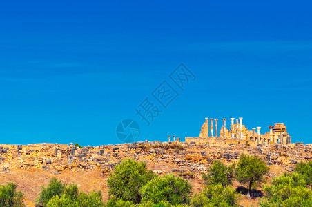 摩洛哥梅克内斯古罗马遗迹背景