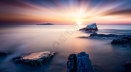 大连金州湾海岸风光背景