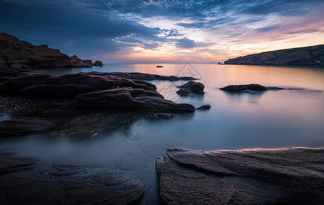 止锚湾海岸风光背景