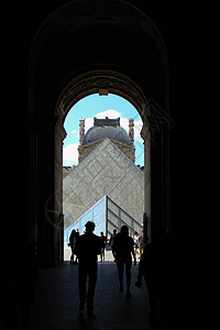 卢浮宫尖顶背景图片