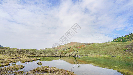 新疆伊犁仙女湖背景图片