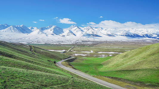 那拉提草原新疆伊犁那拉提空中草原背景