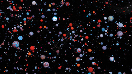 多彩爆炸气泡创意抽象彩色背景背景