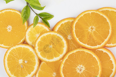 橙子白底圆形素材高清图片