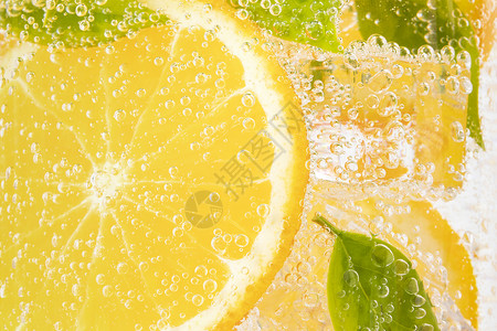 橙子气泡水橘子饮料高清图片