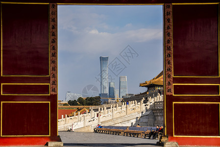 北京故宫的古与今高清图片
