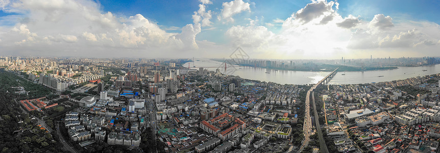 长江江景城市建筑群全景长片图片
