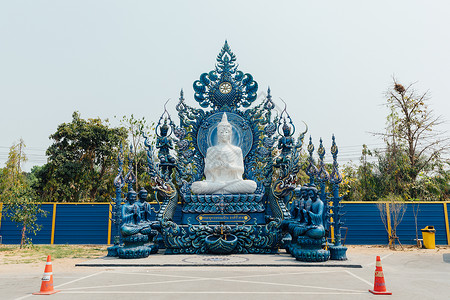 泰国蓝庙建筑高清图片