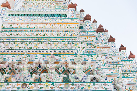 泰国郑王庙建筑近照高清图片