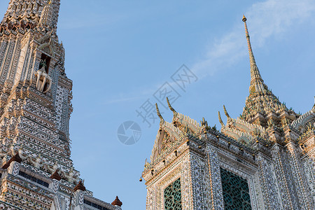 黎明寺泰国郑王庙建筑特写背景