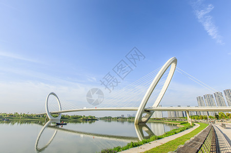 南京桥北南京城市地标南京眼背景