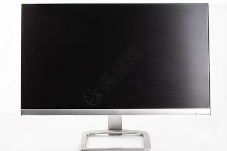 电视机背景白色背景上的显示器背景